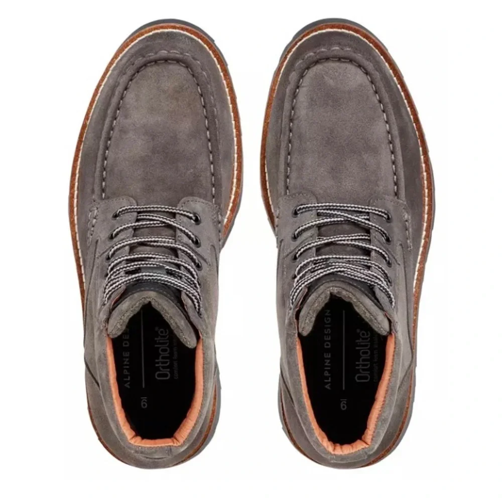 Men's Casual Lace Wedge Boots